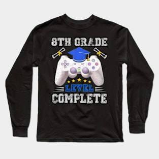 8th Grade Level Complete Gamer Class Of 2024 Long Sleeve T-Shirt